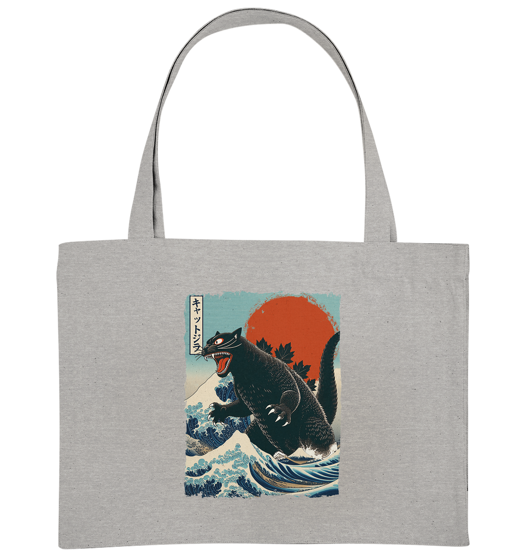 Cat - Zilla , Comic Style - Organic Shopping-Bag