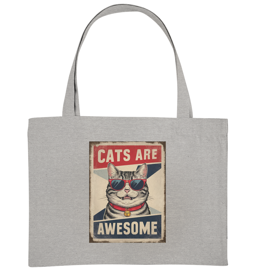 Cats are Awesome Katzen  - Organic Shopping-Bag
