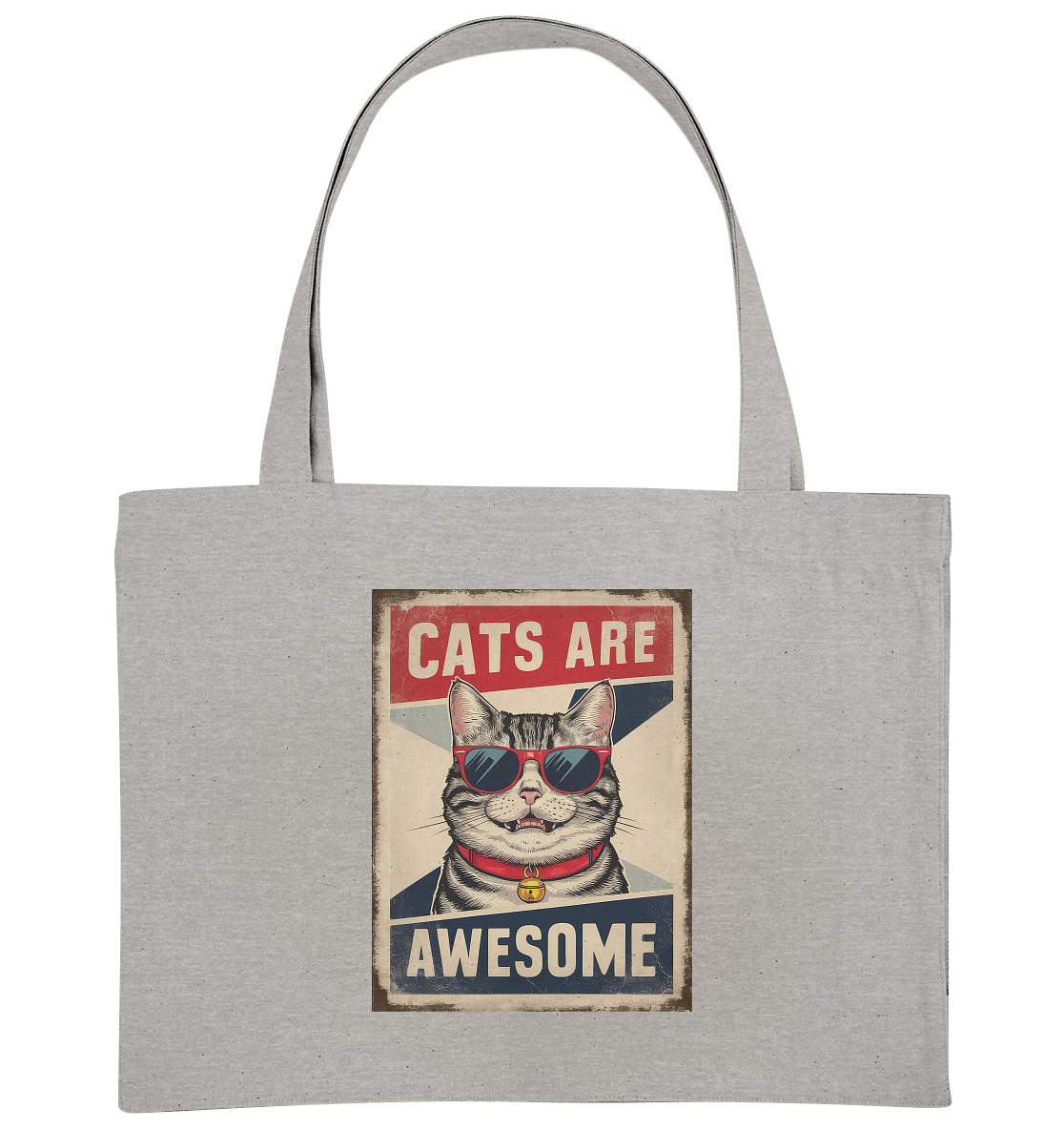 Cats are Awesome Katzen  - Organic Shopping-Bag