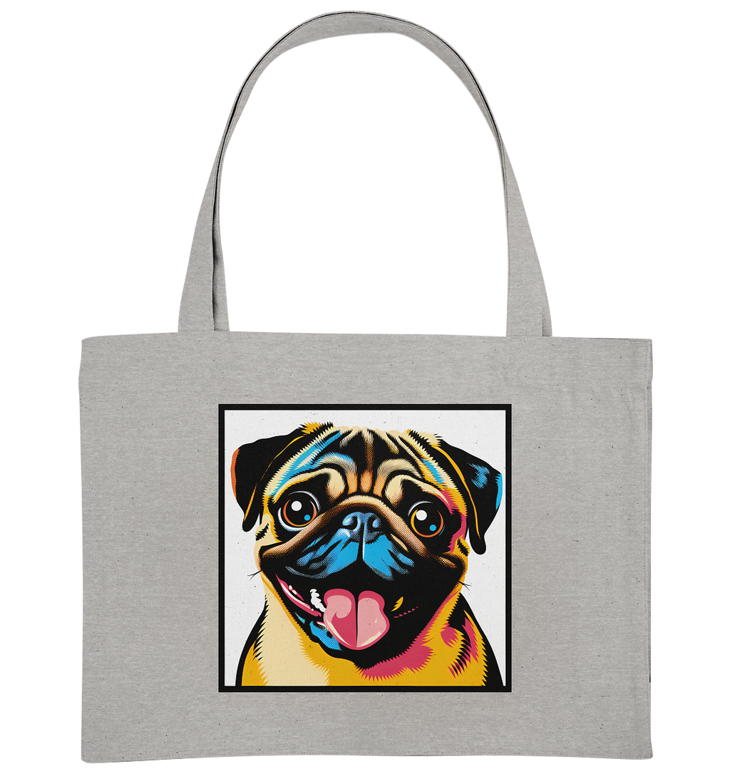 Mops Pop Art - Organic Shopping-Bag