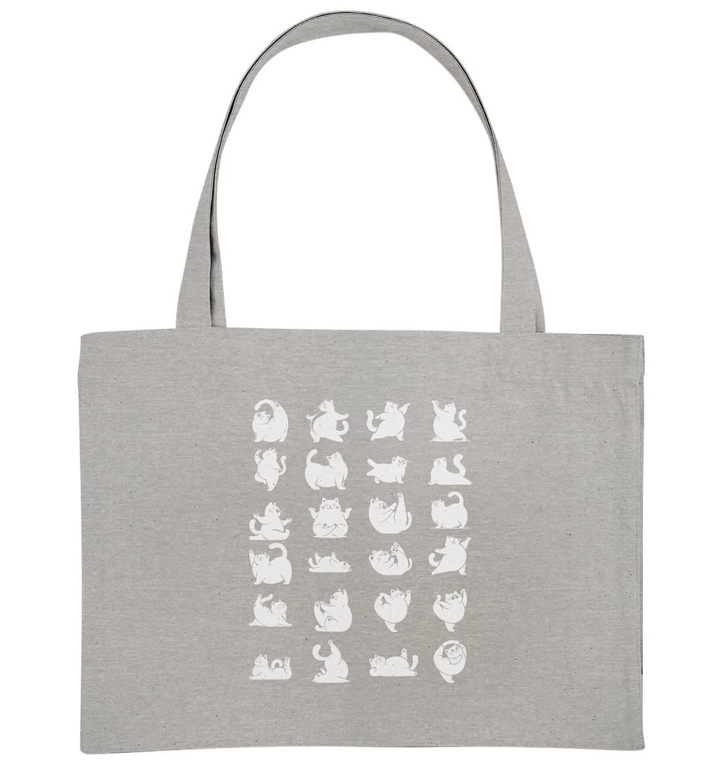 Katzen Yoga / Cat Yoga Fun - personalisierbar - Organic Shopping-Bag