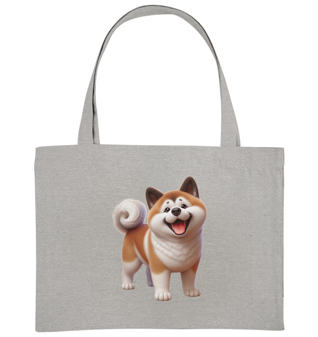 Akita Cartoon Hund personalisierbar - Organic Shopping-Bag