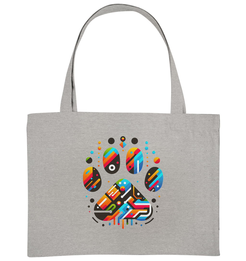 Y2K Technisch Design Pfote  - Organic Shopping-Bag