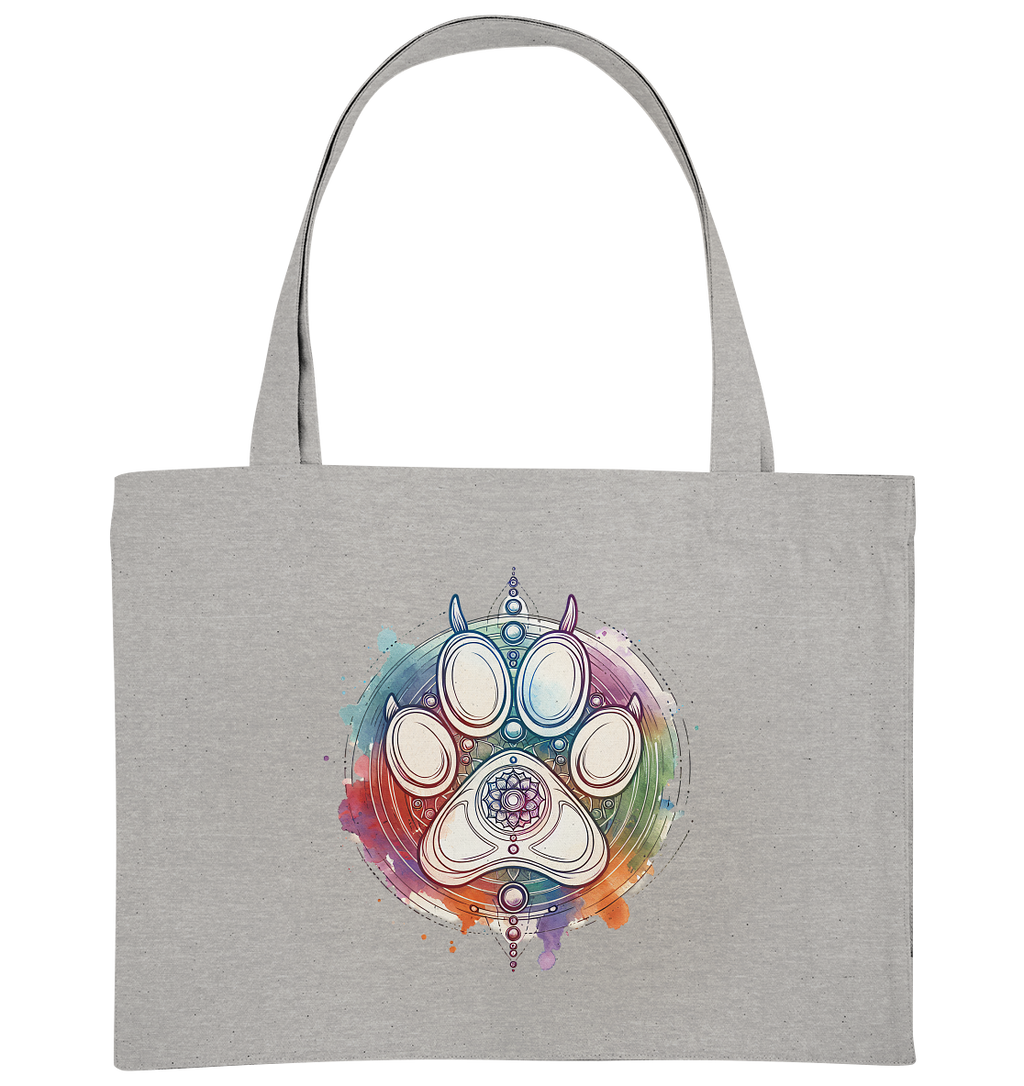 Modernes Design Chakra mit Pfote - Organic Shopping-Bag
