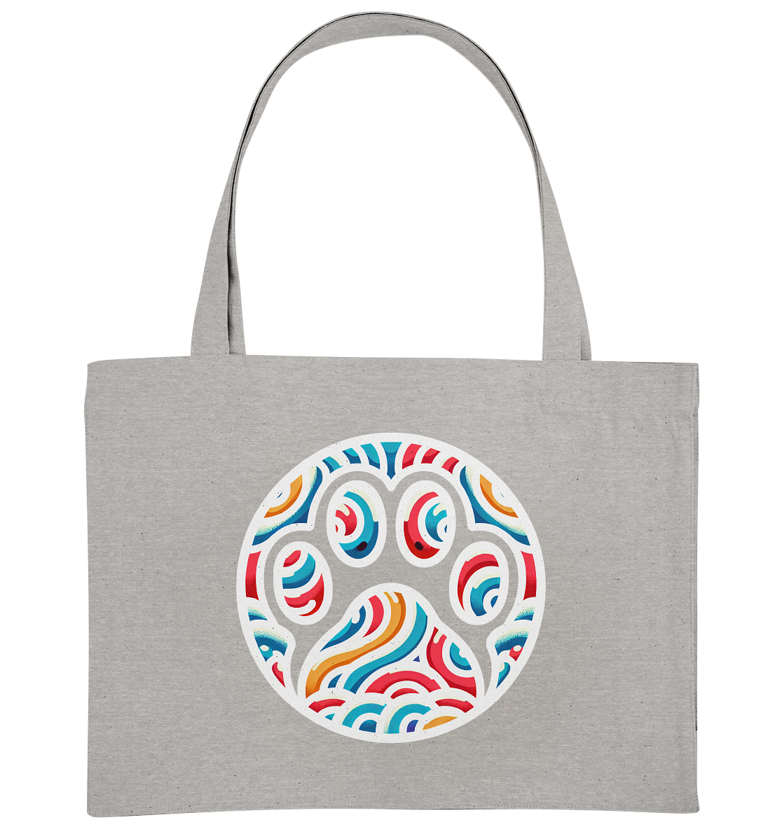 Pfote Pop  Kunst farbenfroh 90er Style  - Organic Shopping-Bag