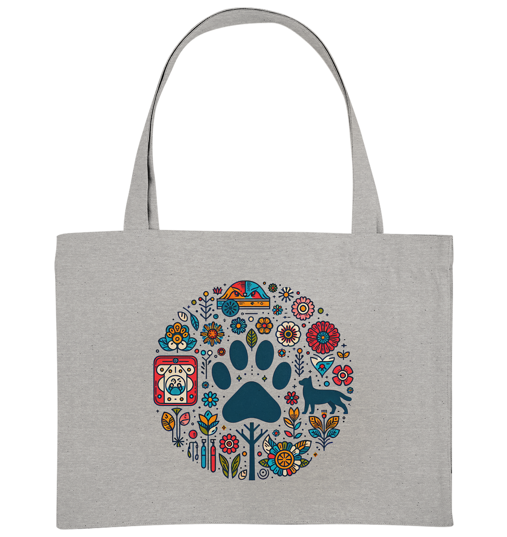 Farbige Modernes Design Pfote , Hund, Natur - Organic Shopping-Bag