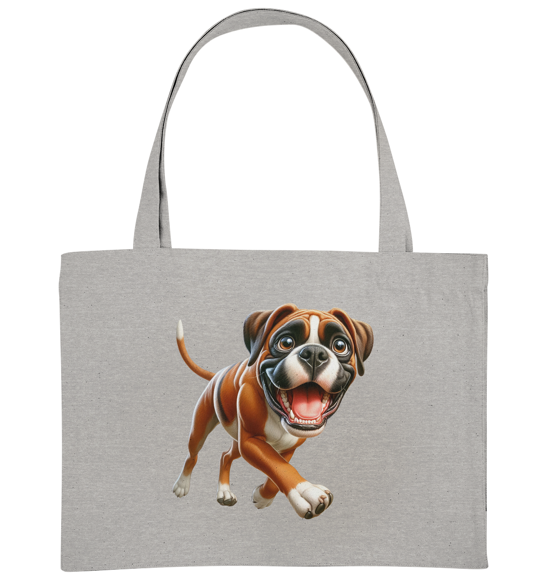Boxer Cartoon Hund personalisierbar - Organic Shopping-Bag