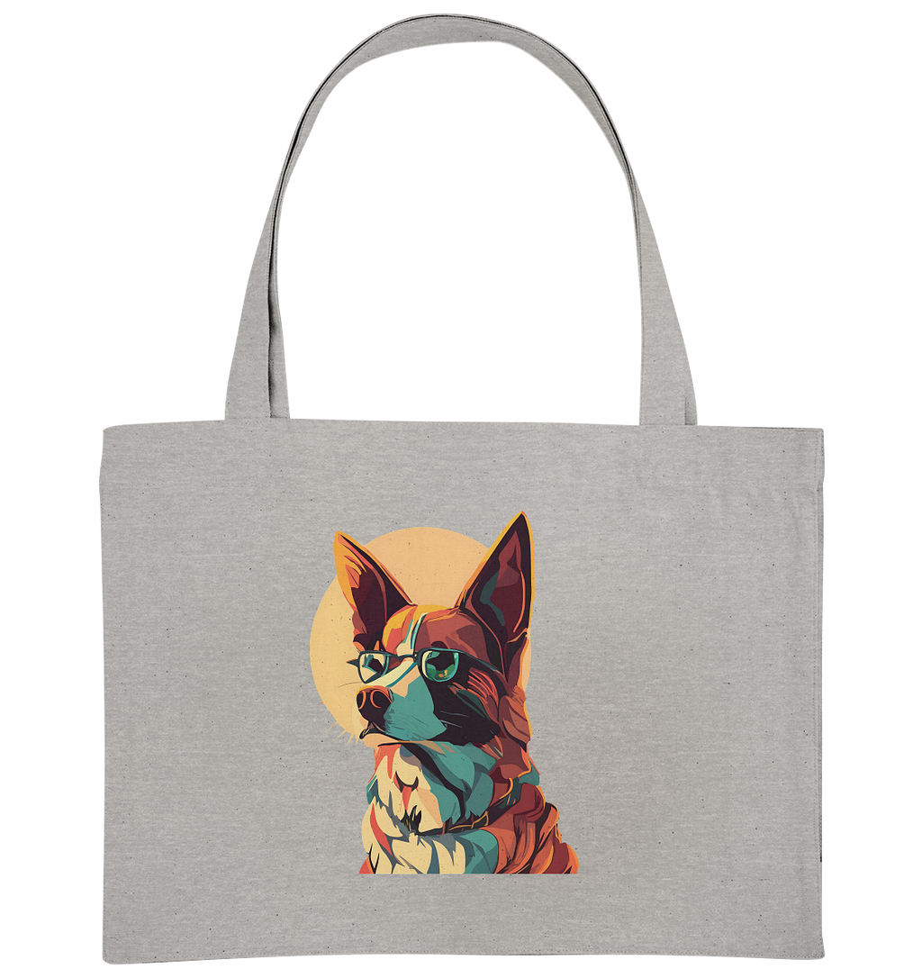 Retro Pop Art Illustration Fox Terrier Hund - Organic Shopping-Bag
