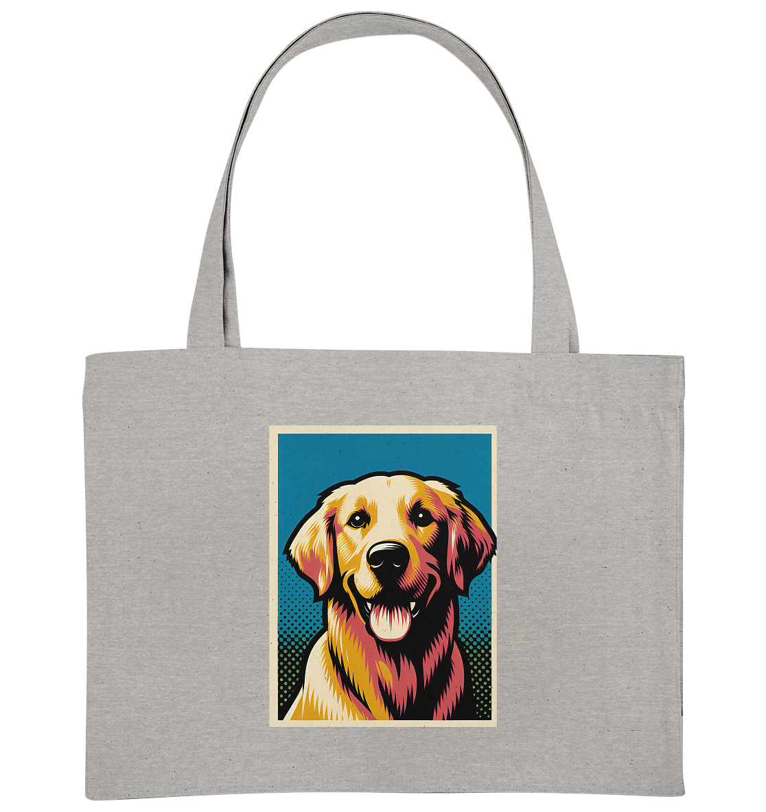 Golden Retriever Pop Art - personalisierbar - Organic Shopping-Bag