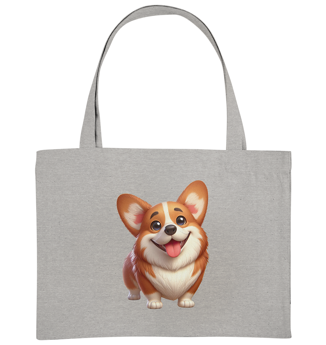 Corgi Hund Cartoon personalisierbar - Organic Shopping-Bag