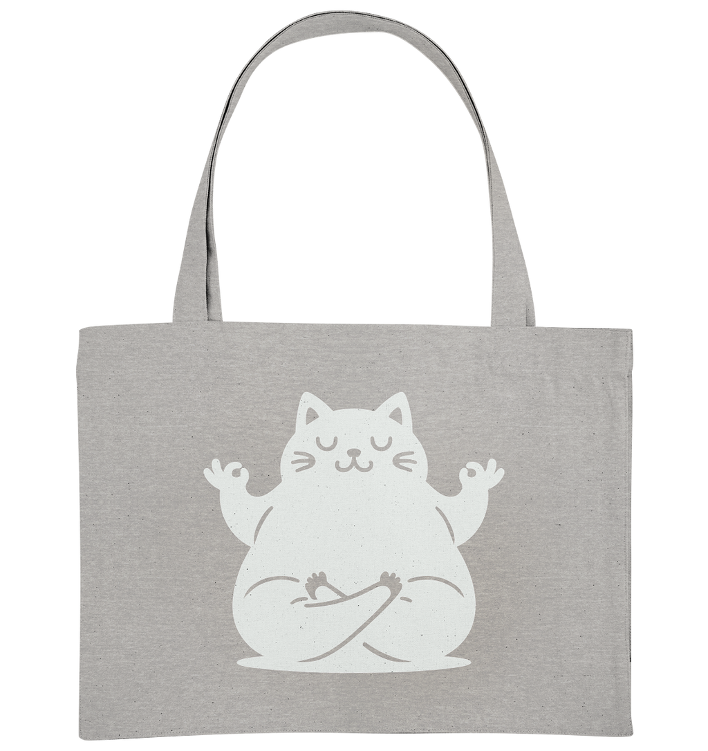 Funny yoga Cat - personalisierbar - Organic Shopping-Bag