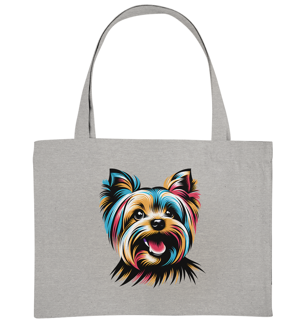 Yorkshire Terrier Pop Art - personalisierbar - Organic Shopping-Bag