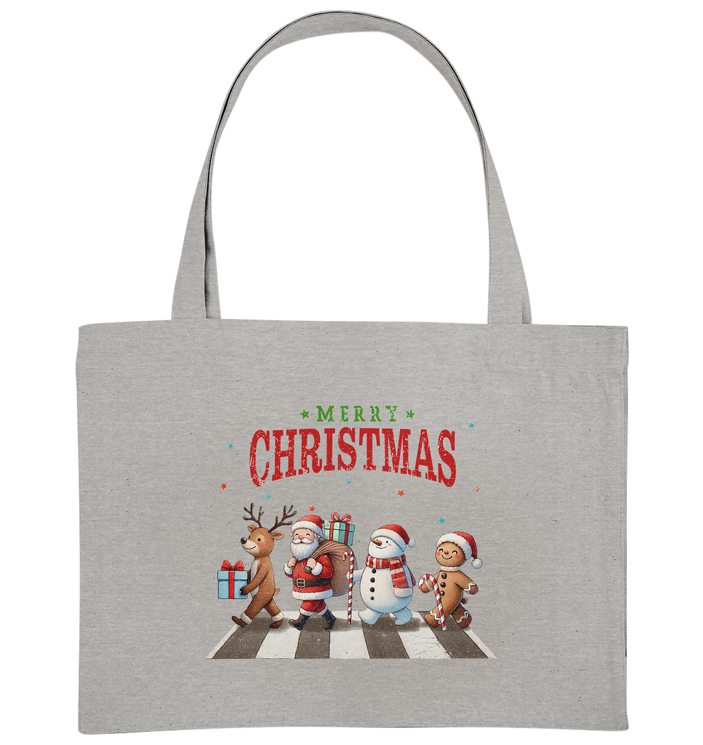 Merry Christmas Zebrastreifen - Organic Shopping-Bag