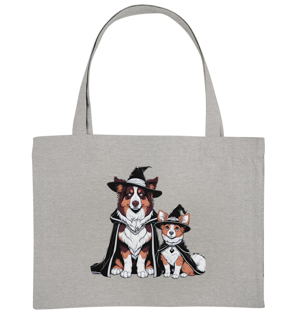 Halloween Wizard Hunde Terrier und Australian Sheppard  - Organic Shopping-Bag