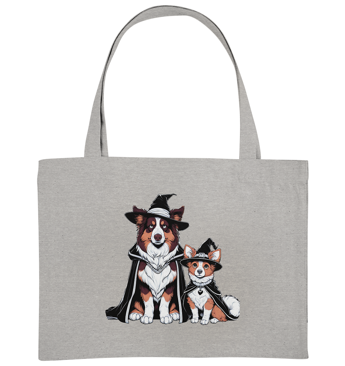 Halloween Wizard Hunde Terrier und Australian Sheppard  - Organic Shopping-Bag