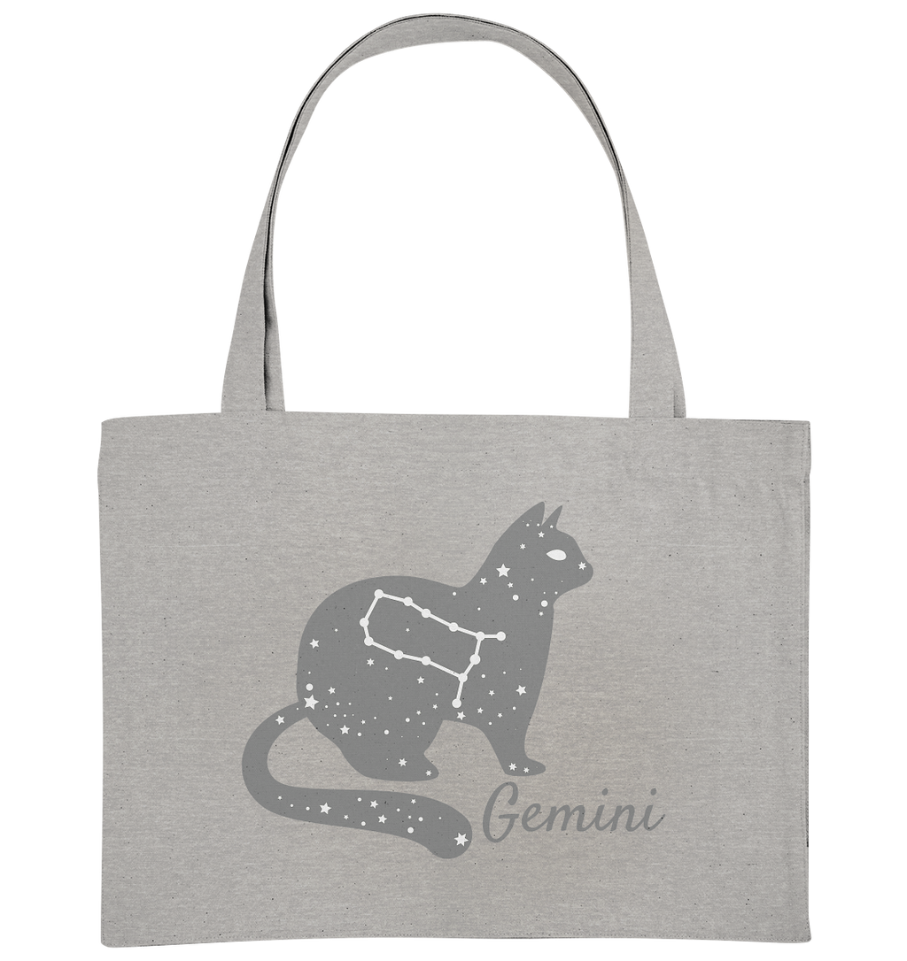 Sternzeichen Katze Zwilling - personalisierbar - Organic Shopping-Bag