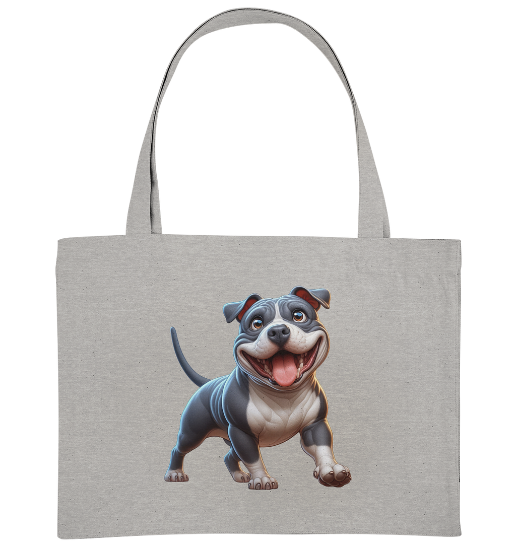 Pittbull Cartoon Hund personalisierbar - Organic Shopping-Bag