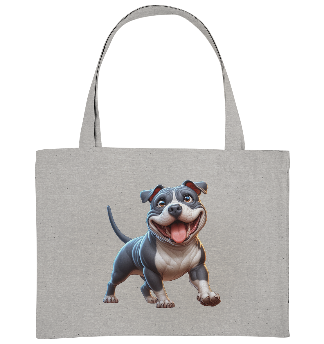 Pittbull Cartoon Hund personalisierbar - Organic Shopping-Bag