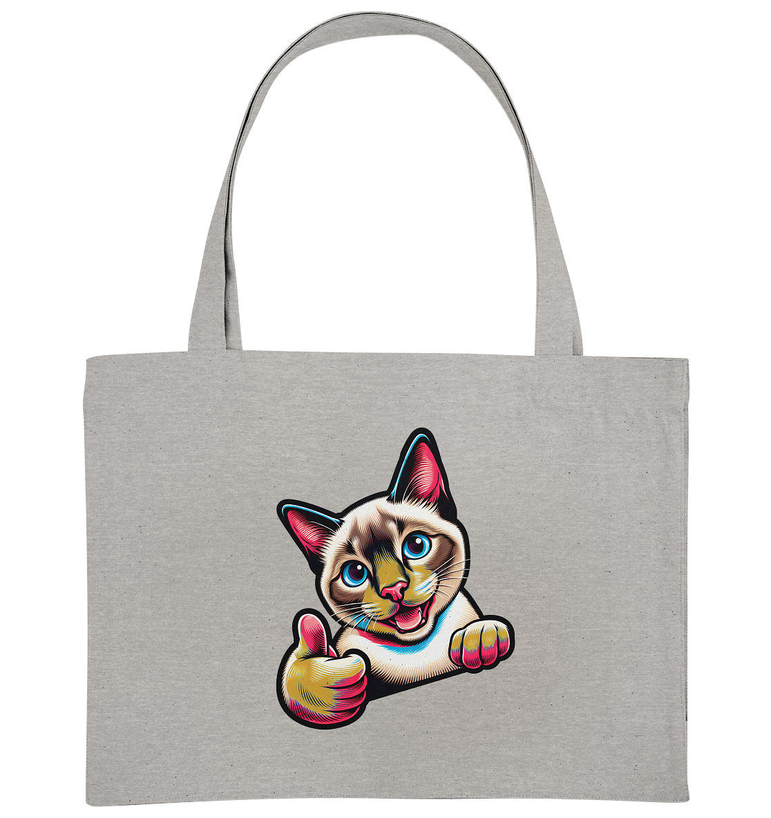Siamkatze Pop Art - personalisierbar - Organic Shopping-Bag