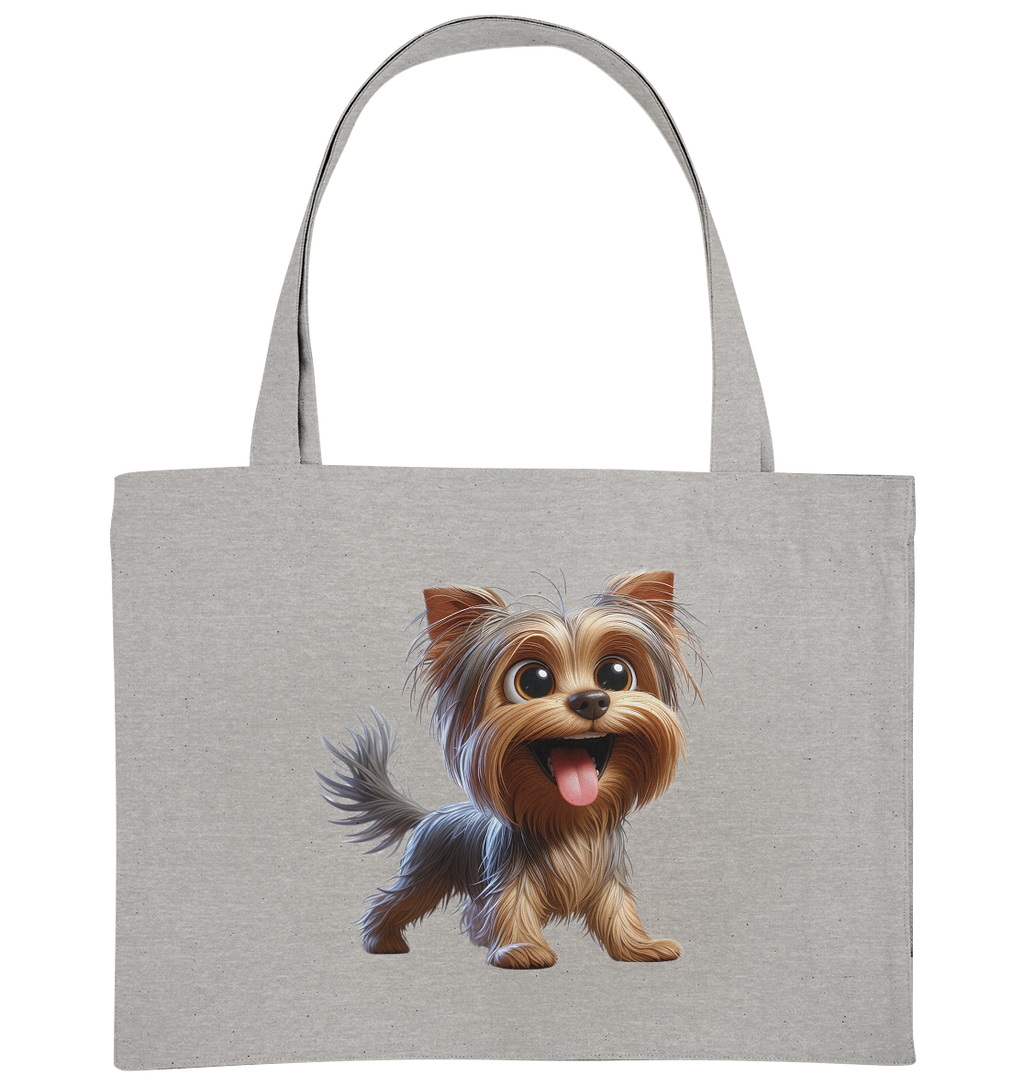 Yorkshire Terrier Cartoon - personalisierbar - Organic Shopping-Bag