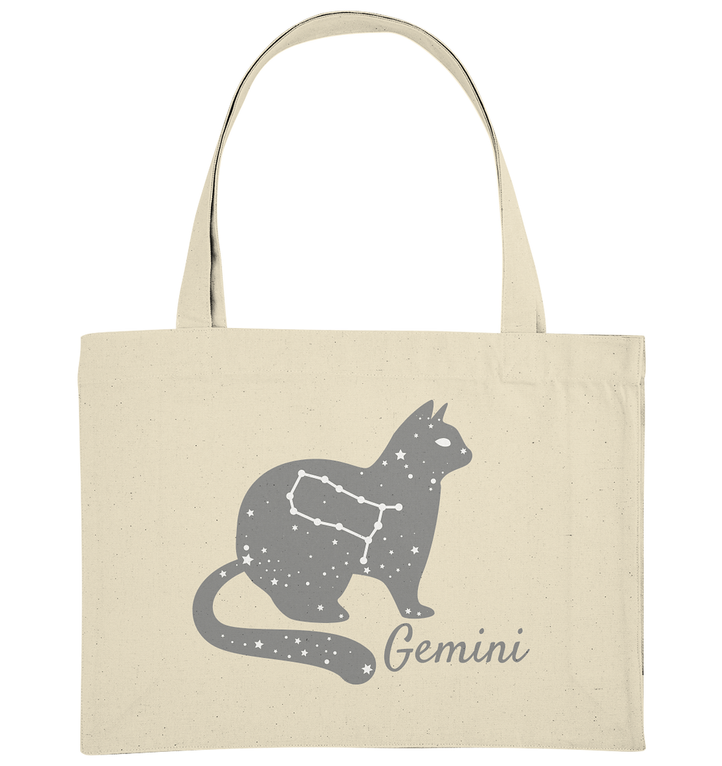 Sternzeichen Katze Zwilling - personalisierbar - Organic Shopping-Bag