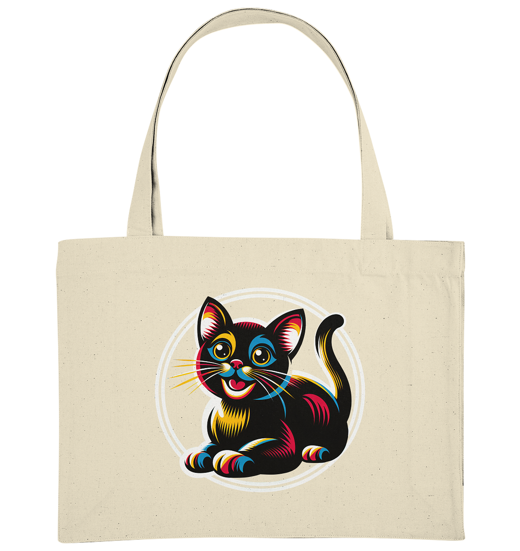 Kätzchen Pop Art - personalisierbar - Organic Shopping-Bag