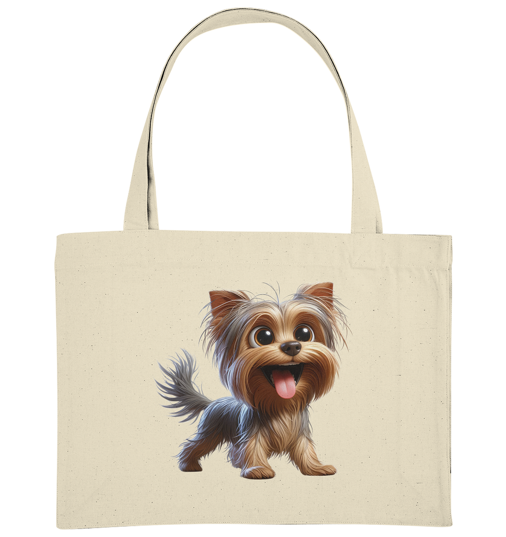 Yorkshire Terrier Cartoon - personalisierbar - Organic Shopping-Bag