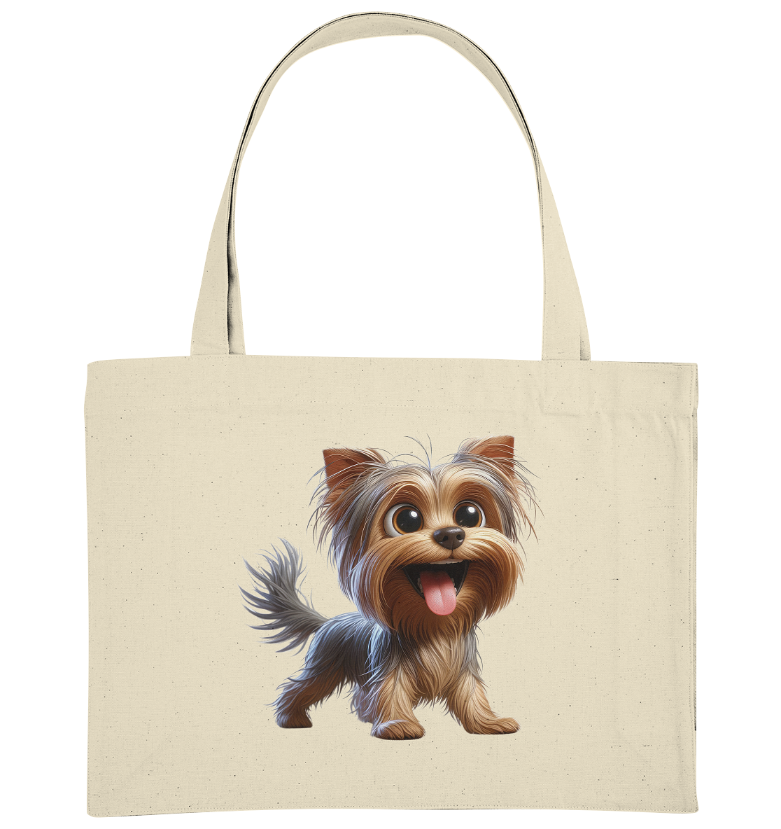 Yorkshire Terrier Cartoon - personalisierbar - Organic Shopping-Bag