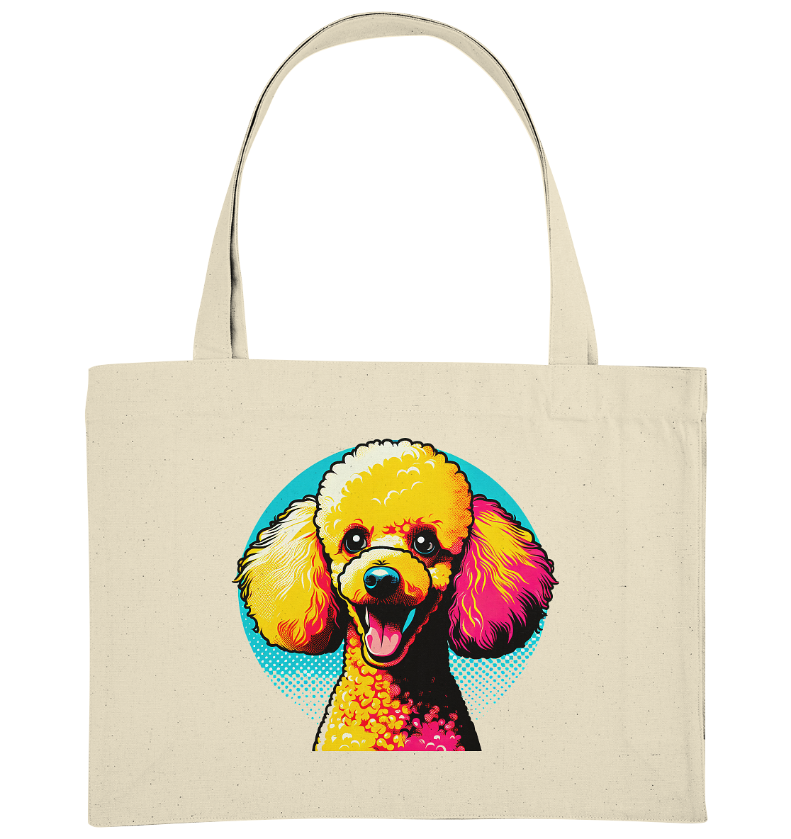 Pudel Pop Art - personalisierbar - Organic Shopping-Bag