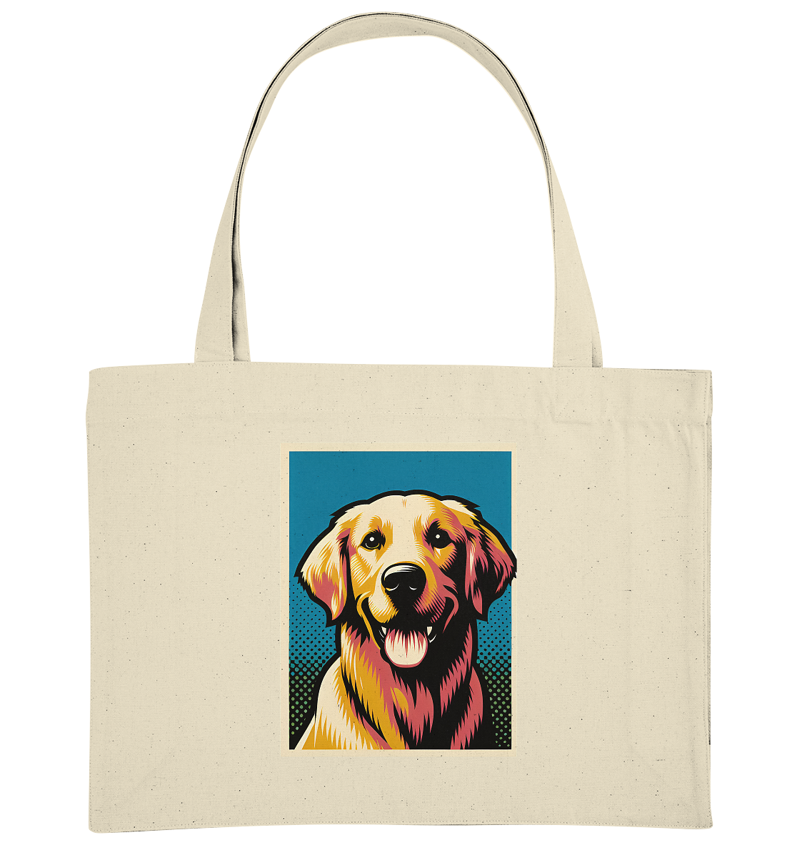 Golden Retriever Pop Art - personalisierbar - Organic Shopping-Bag