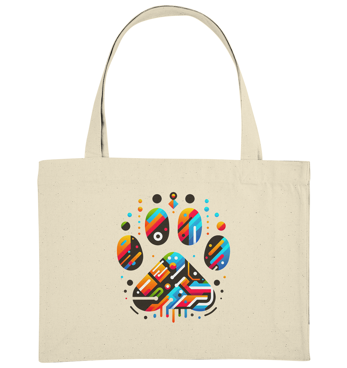 Y2K Technisch Design Pfote  - Organic Shopping-Bag