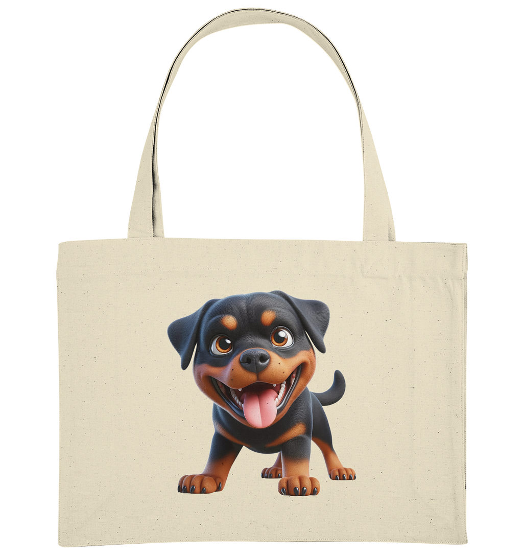 Rottweiler Cartoon Hund - personalisierbar - Organic Shopping-Bag
