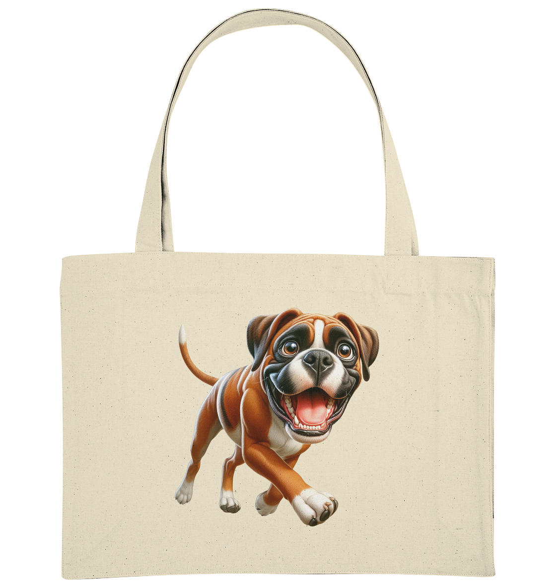 Boxer Cartoon Hund personalisierbar - Organic Shopping-Bag