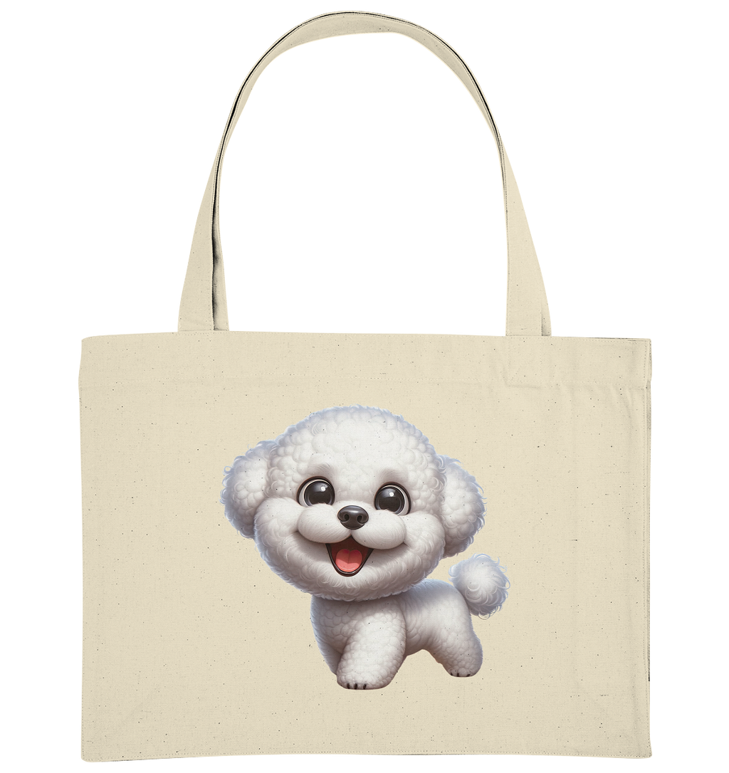 Bichon Frisé Cartoon personalisierbar - Organic Shopping-Bag