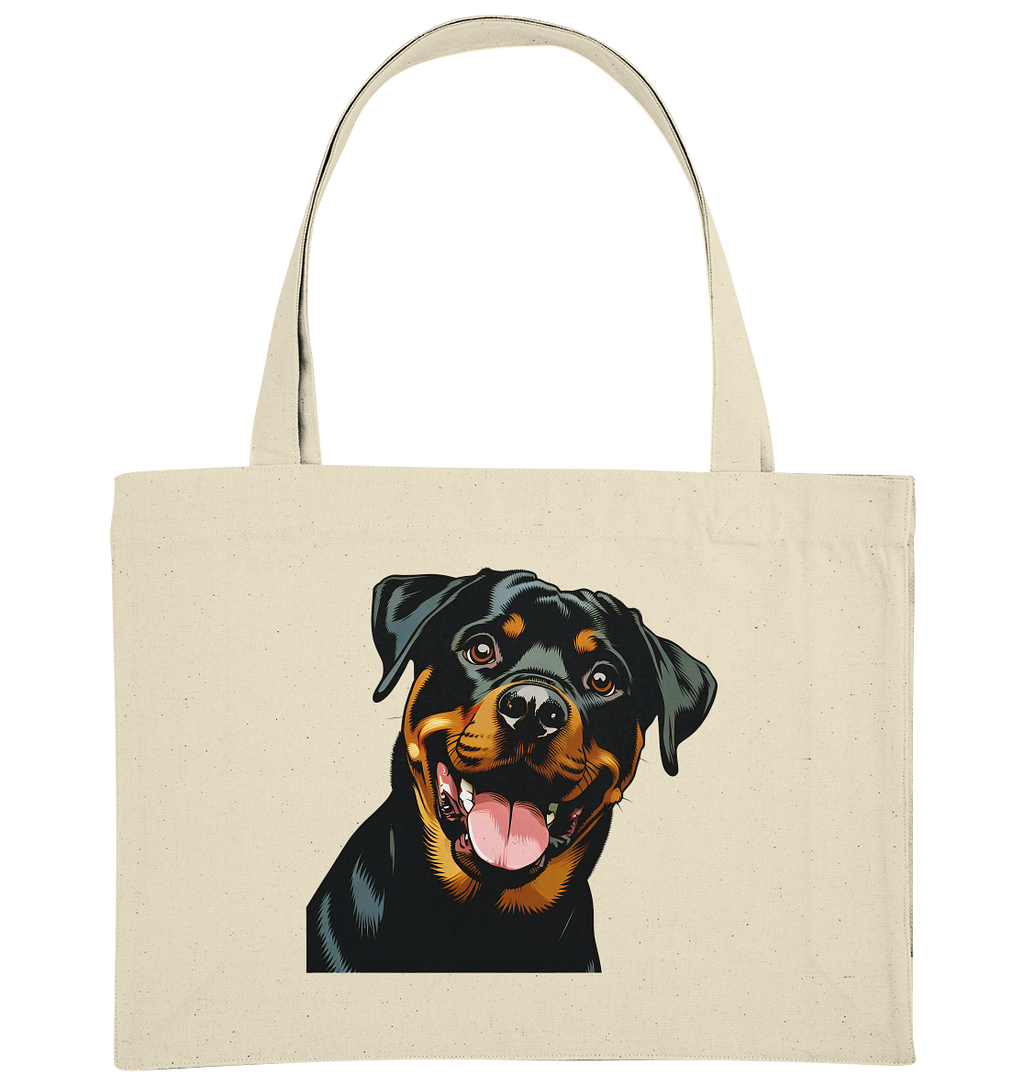 Rottweiler  Comic - personalisierbar - Organic Shopping-Bag