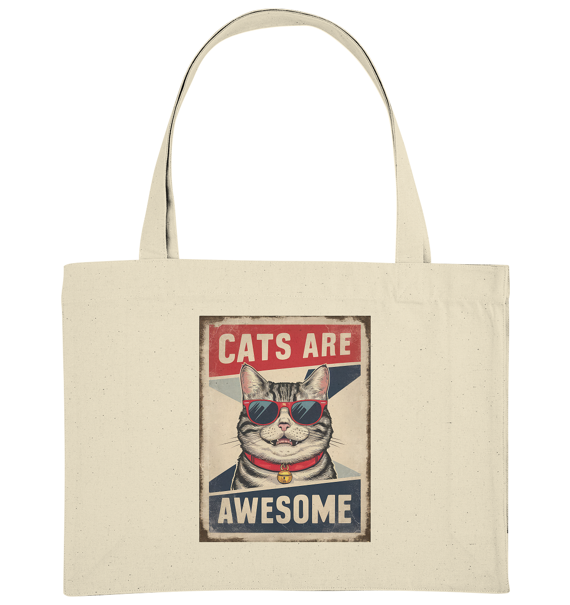 Cats are Awesome Katzen  - Organic Shopping-Bag
