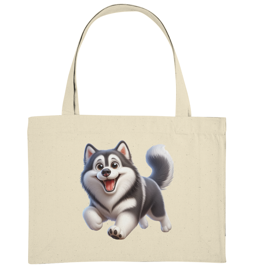 Husky Comic - personalisierbar - Organic Shopping-Bag
