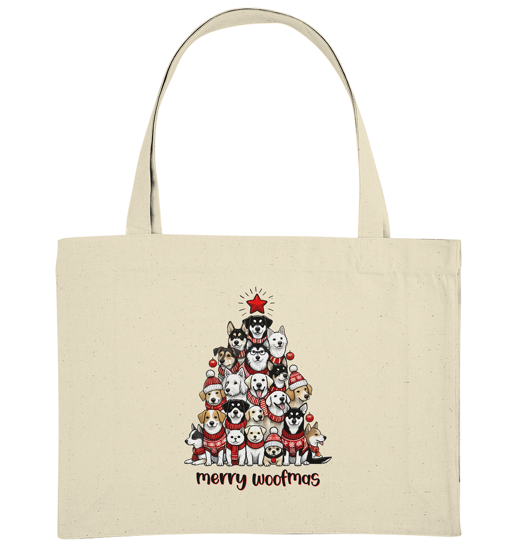 Weihnachten Christmas Hunde Baum Merry Woofmas - Organic Shopping-Bag