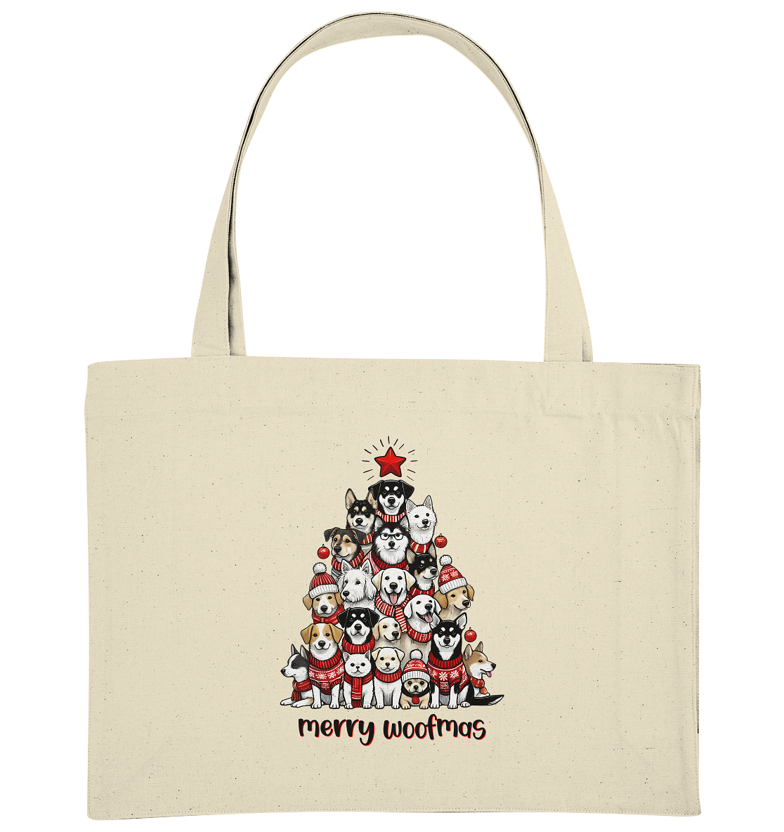 Weihnachten Christmas Hunde Baum Merry Woofmas - Organic Shopping-Bag