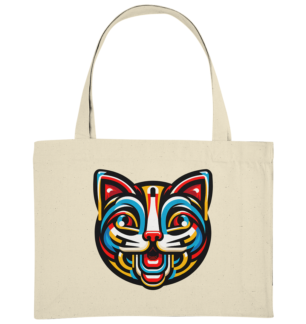 Pop Art Katze  - Organic Shopping-Bag