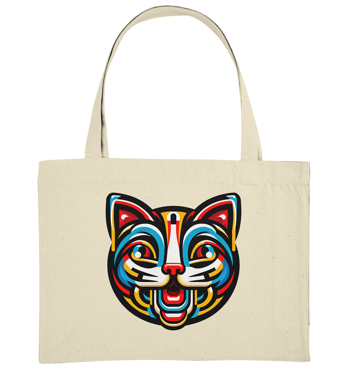 Pop Art Katze  - Organic Shopping-Bag