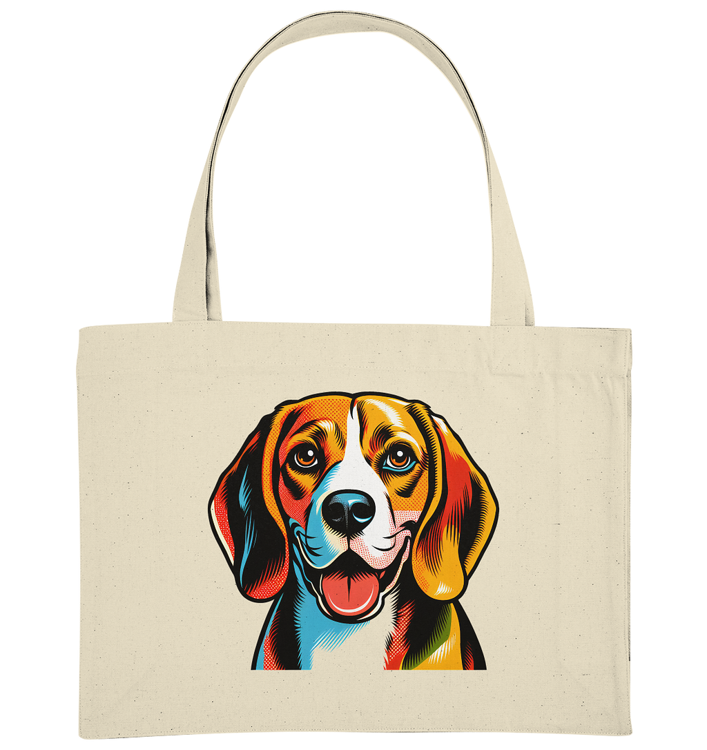 Beagle Pop Art - Personalisierbar - Organic Shopping-Bag