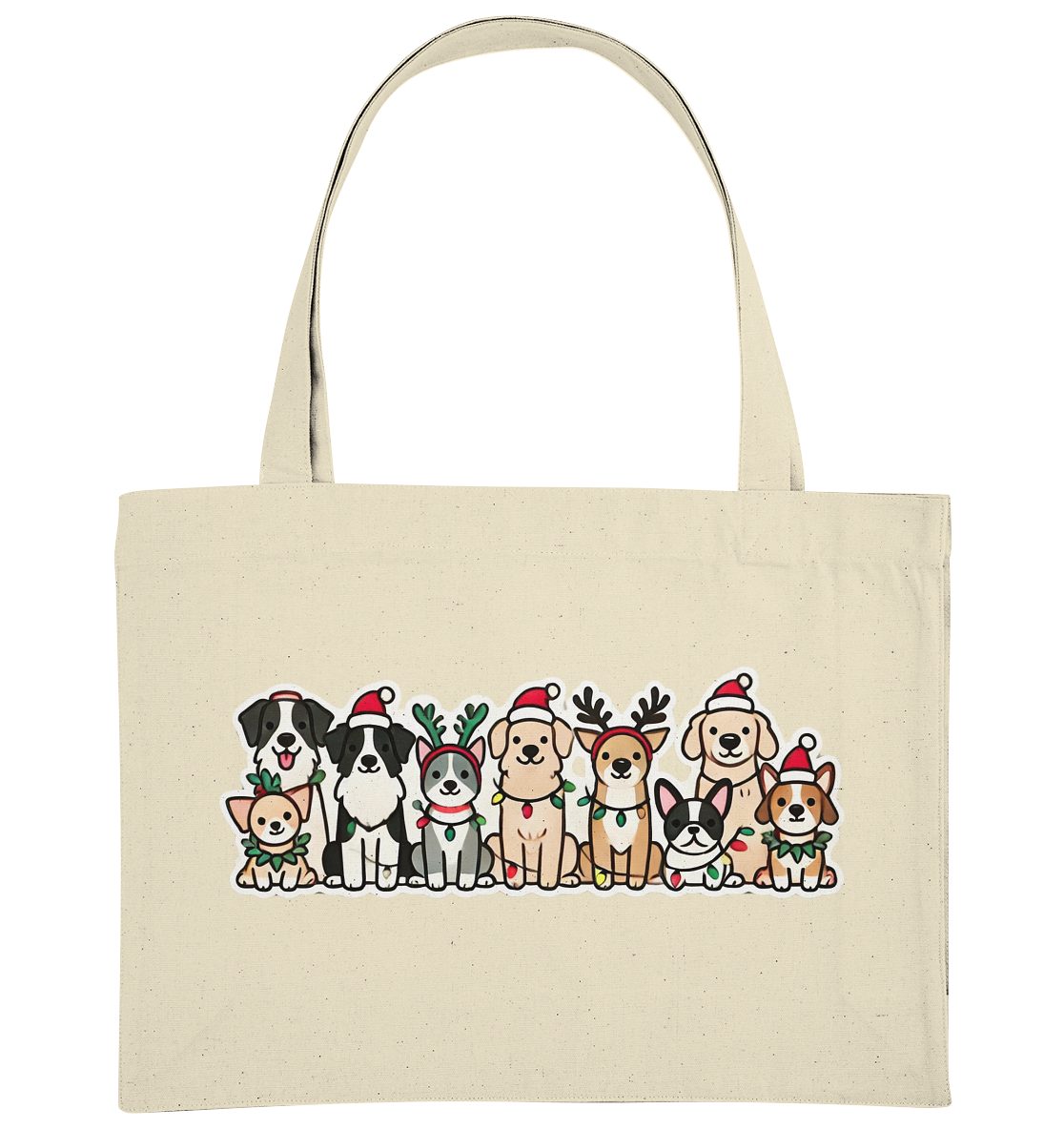 Weihnachten, Christmas Hunde - Organic Shopping-Bag