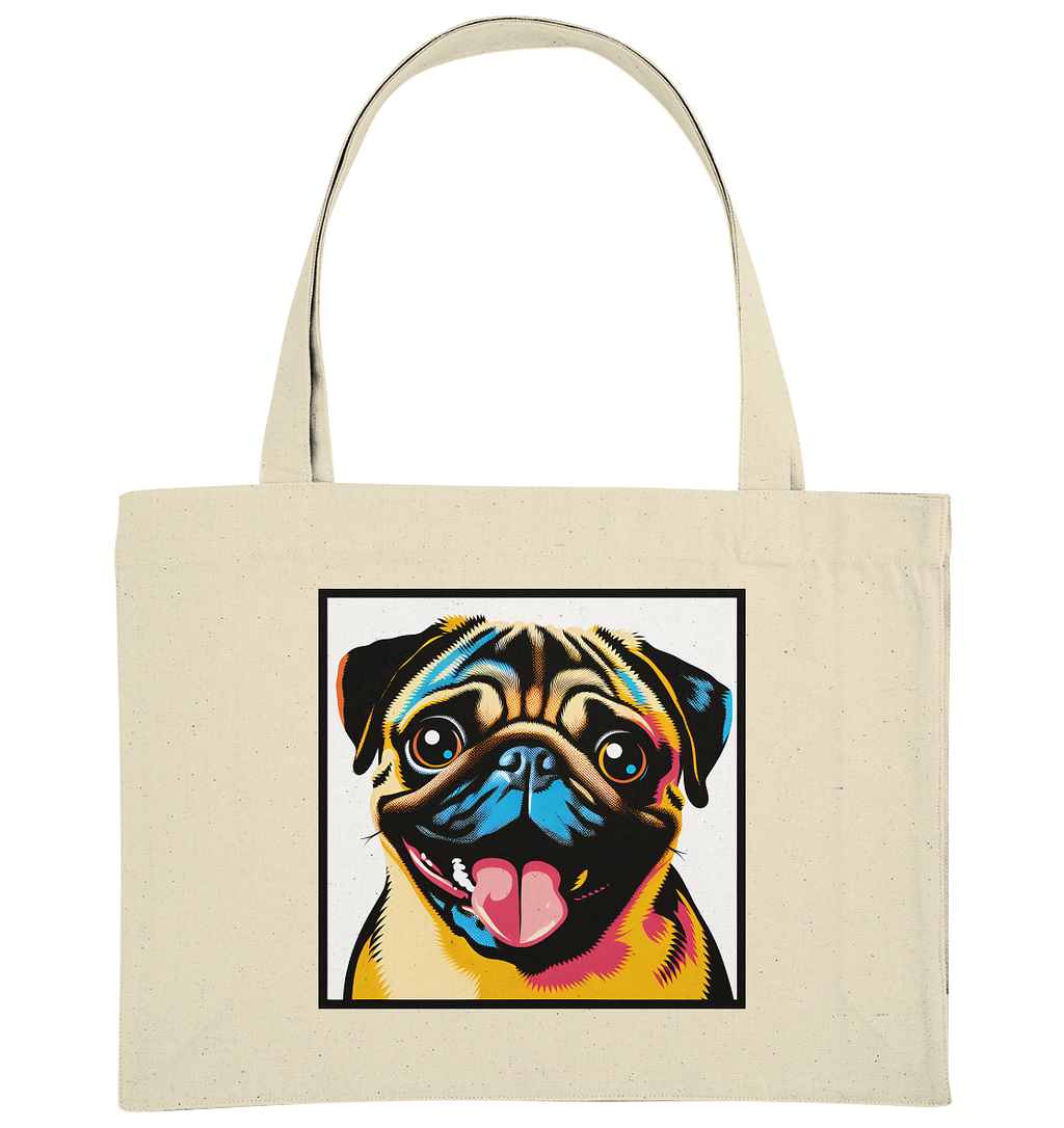 Mops Pop Art - Organic Shopping-Bag