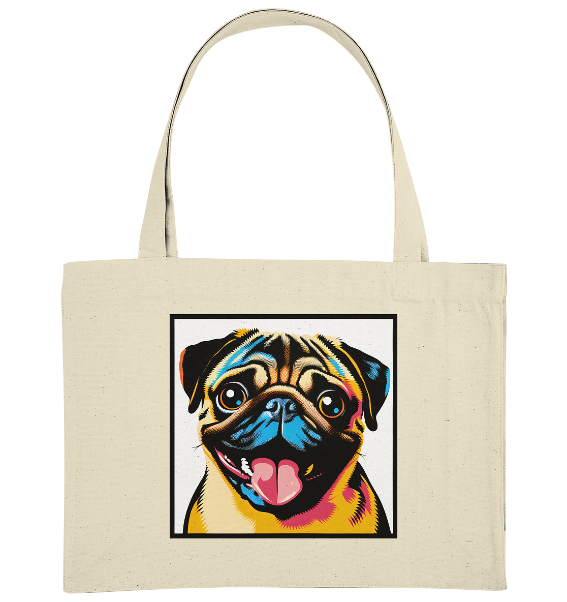 Mops Pop Art - Organic Shopping-Bag