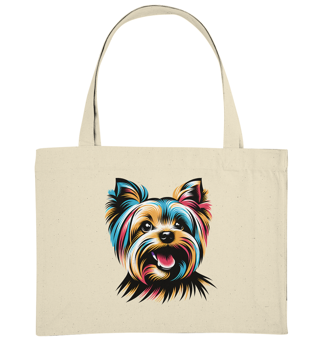 Yorkshire Terrier Pop Art - personalisierbar - Organic Shopping-Bag