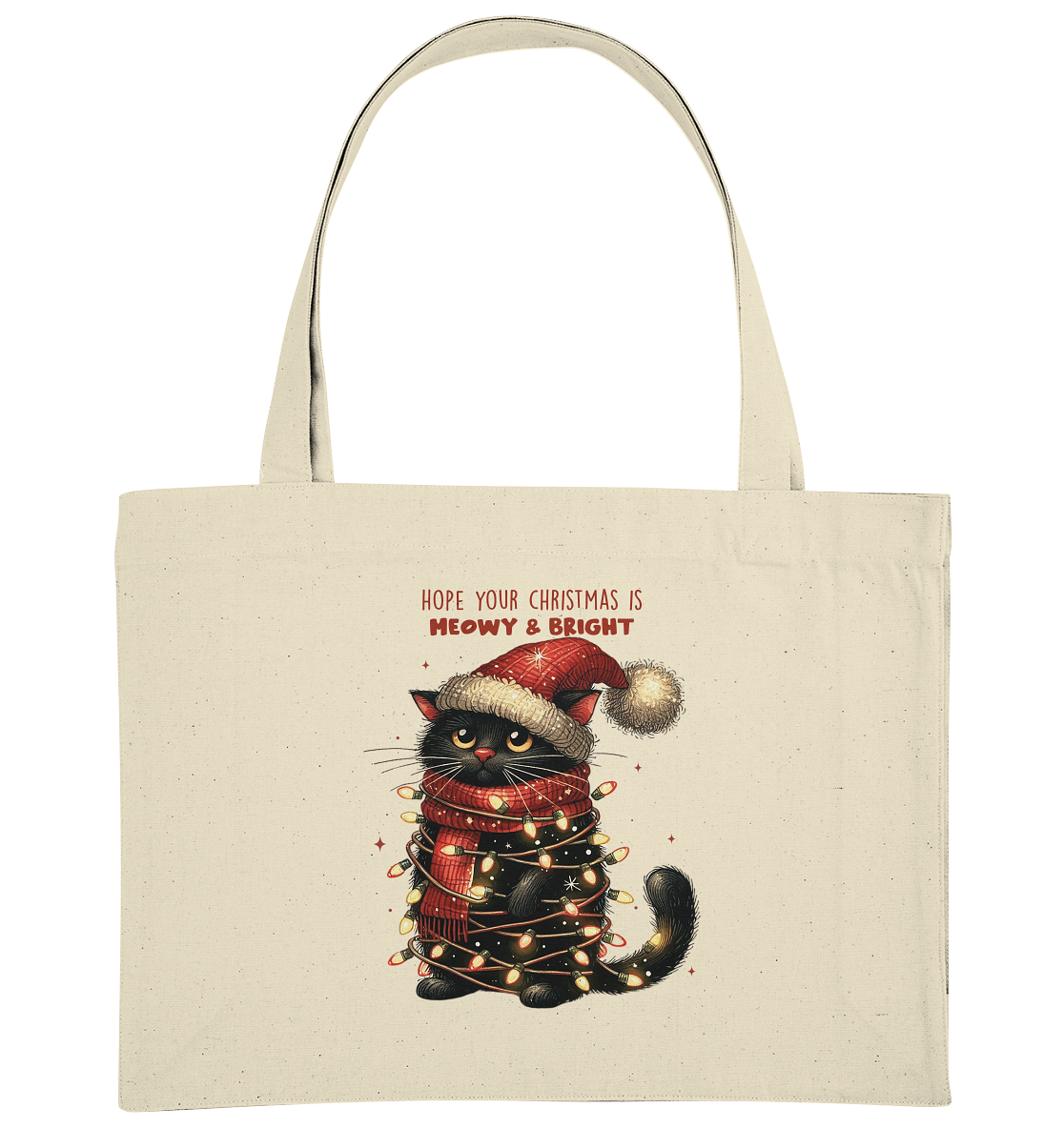 Weihnachts Katze Christmas is Moewy - Organic Shopping-Bag