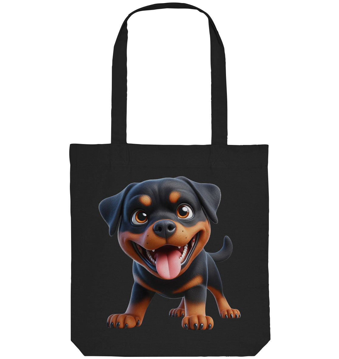 Rottweiler Cartoon Hund - personalisierbar - Organic Tote-Bag