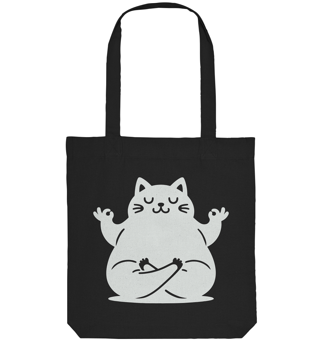 Funny yoga Cat - personalisierbar - Organic Tote-Bag