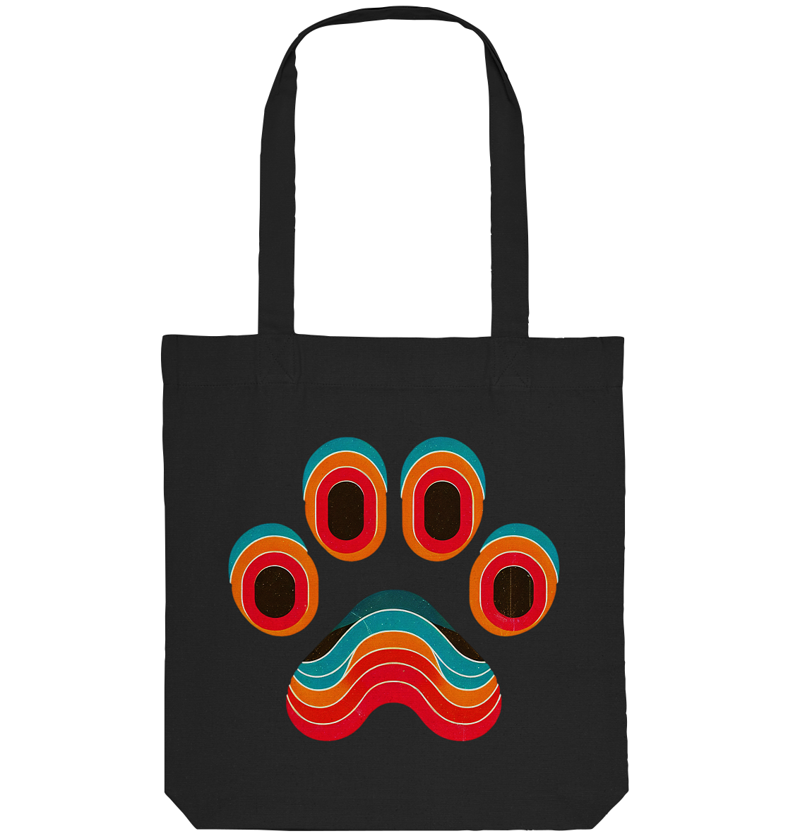70s Style Pfote Art - Organic Tote-Bag